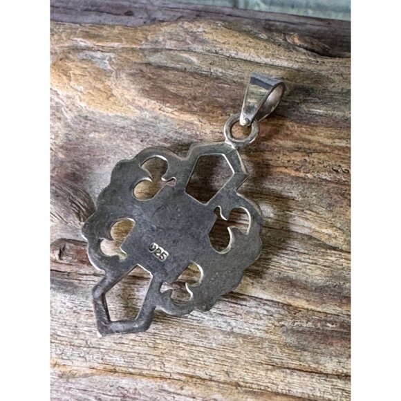 Sterling Silver Pendant With Synthetic Opal 9.01g - Picture 6 of 7